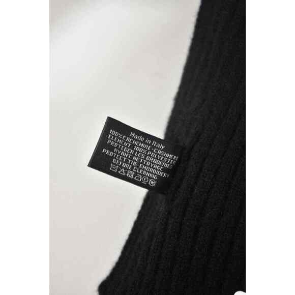 Chanel 22B Cashmere Black White Sequin CC Letter Logo Winter Scarf Shawl Wrap - Picture 8 of 9